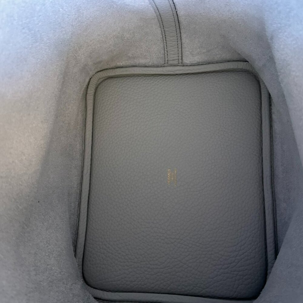 Hermès Picotin Lock 22 Bleu Pale Clemence Gold Hardware - Picture 7 of 9